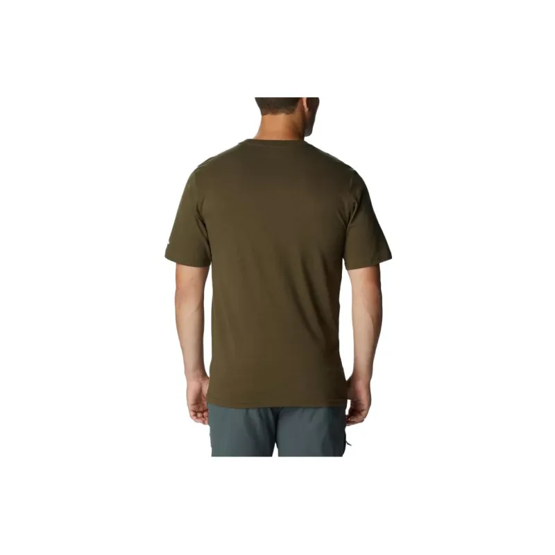 Columbia T Shirts Men Dark Olive Green-1
