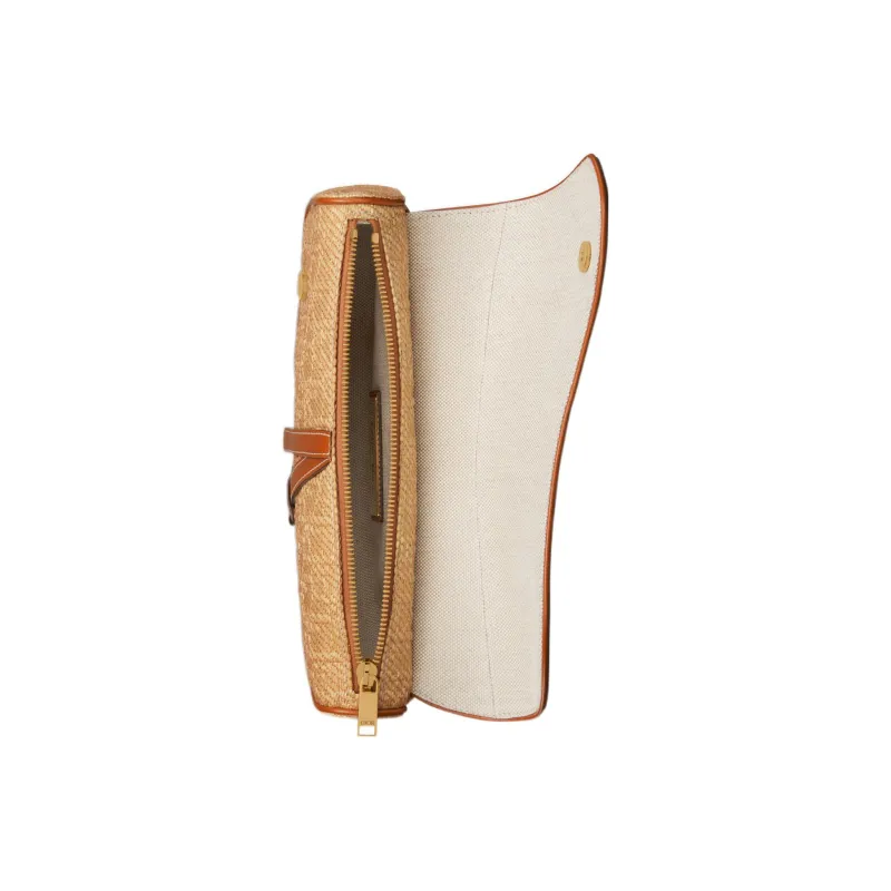 DIOR Saddle Oblique Canvas With Calfskin Saddle Bag Shoulder Bag Crossbody Bag Men's Natural/Brown-2