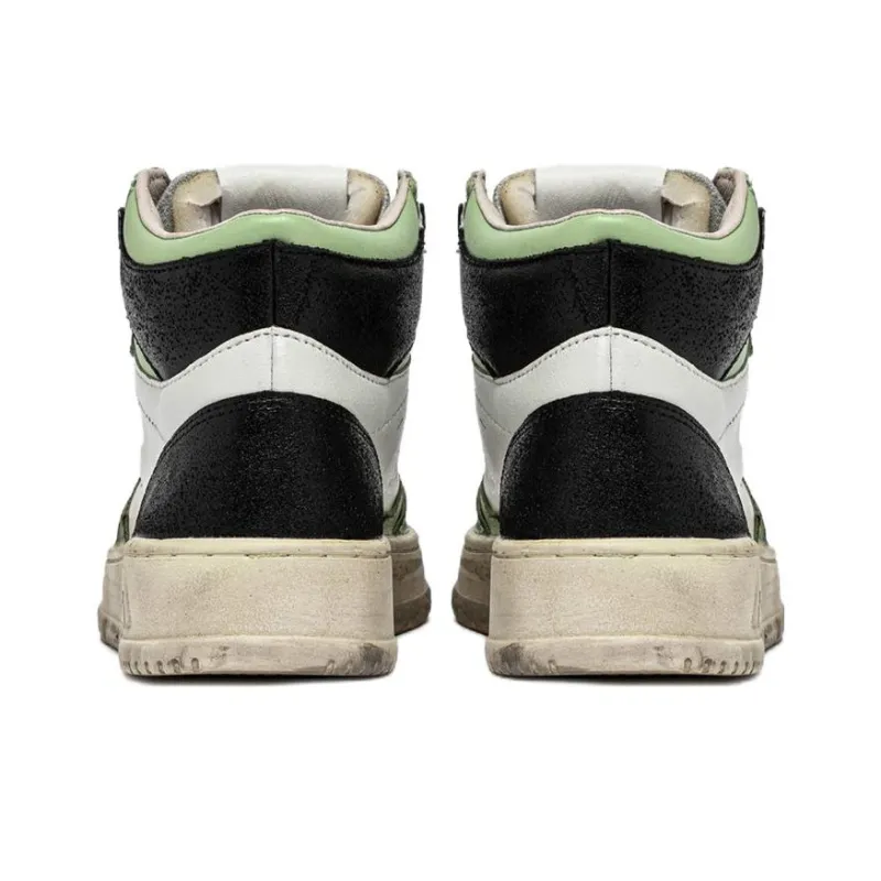 AUTRY Medalist High-Top Skateboard Shoes Women's Black White Green-3