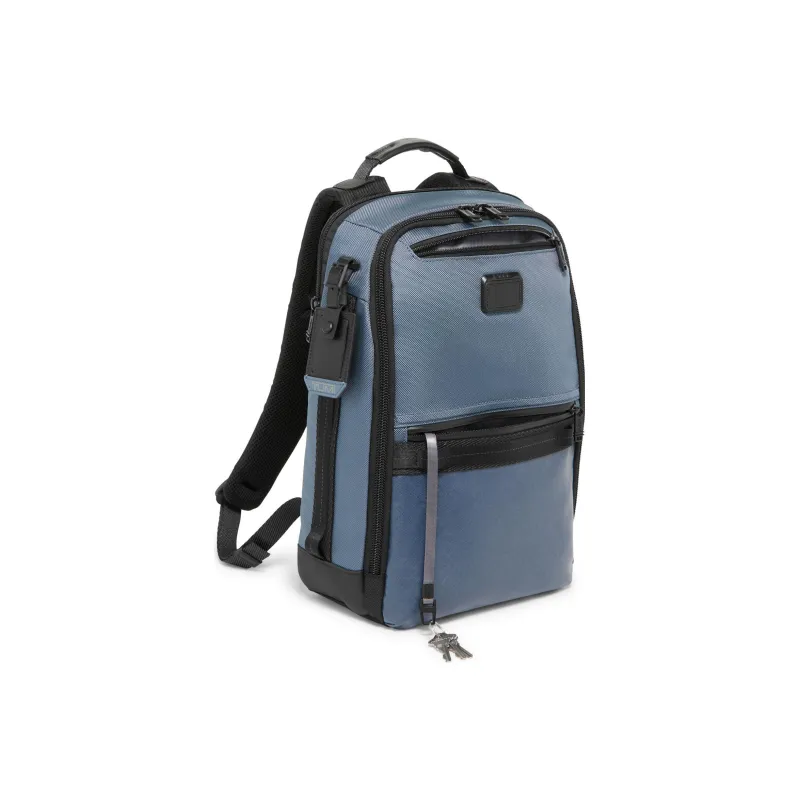 TUMI Nylon Backpack Regular Men's Black & Blue-3