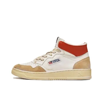 AUTRY High Top Skateboard Shoes Men's Brown Red White