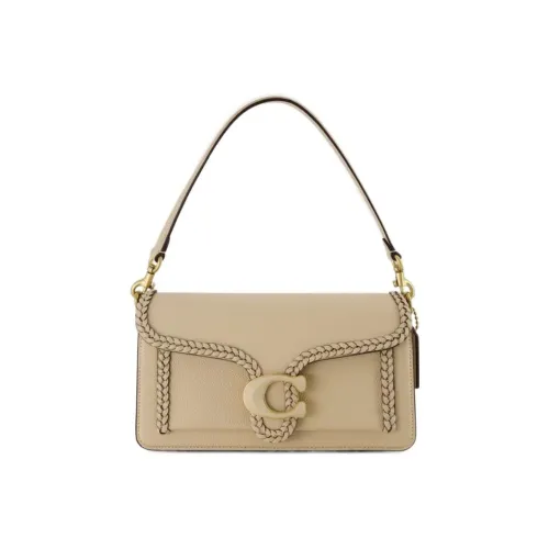 COACH Tabby Smooth Calf Leather Handbags Shoulder Bags Women's Beige