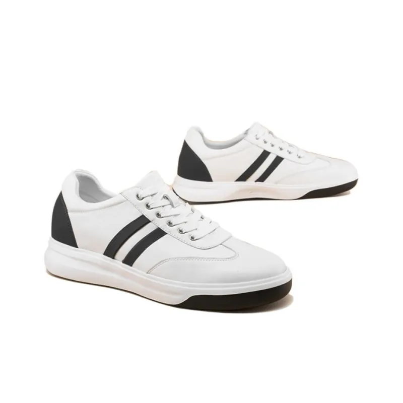 He Jinchang Breathable And Wear resistant Low Top Skateboard Shoes Men's White-5