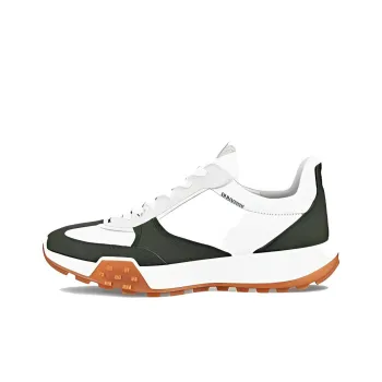 Ecco Cushioning Anti Slip And Wear Resistant Low Top Casual Shoes Men's White Green