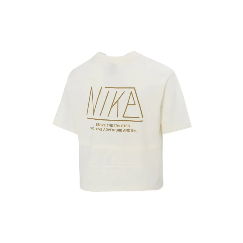 Nike Women'ss Straight Fit Training T-Shirt White-1