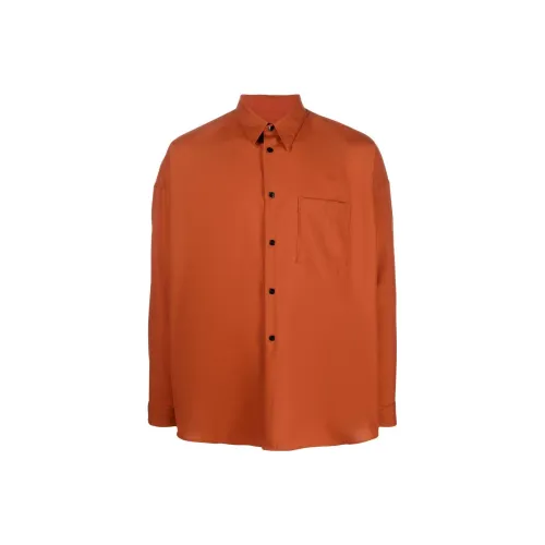 MARNI Shirts Men Burnt Orange