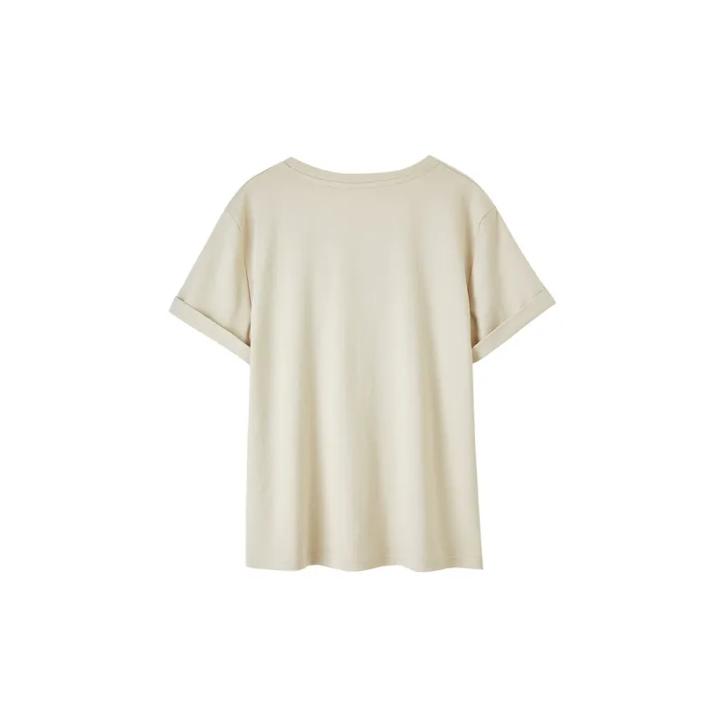 FANQIN T-Shirts Women's Apricot-1