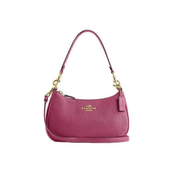 COACH Teri Leather Shoulder Bag Handbag Shoulder Bag Women's Raspberry