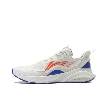LiNing Cloudy Anti Slip Wear Resistant Low Top Running Shoes Men's White Blue Orange