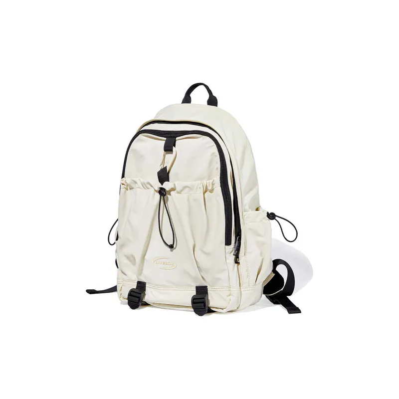 LIVEBOX EN DIRECT Nylon Laptop Bag Backpack Tubas Women's Pink/Ecru-3