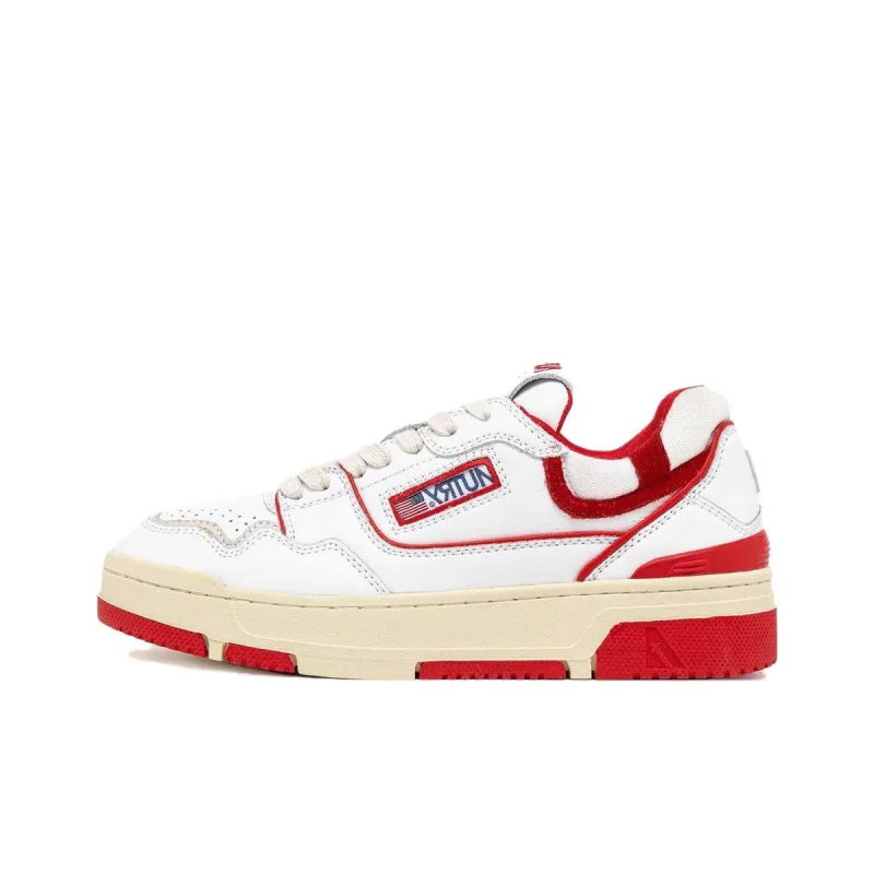 AUTRY Clc Leather Sneakers 'White Red'-0