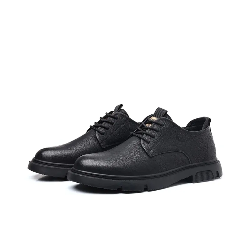 VANSSI Men's Casual Shoes Men Low Top Black/Khaki-6