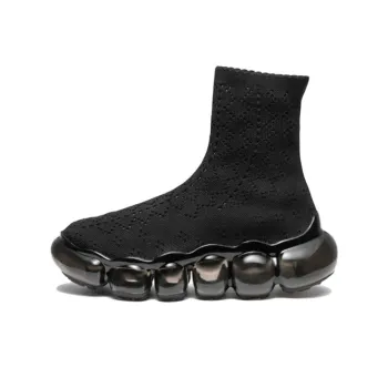 Grounds Jewelry Lace High-Top Casual Shoes Unisex Black