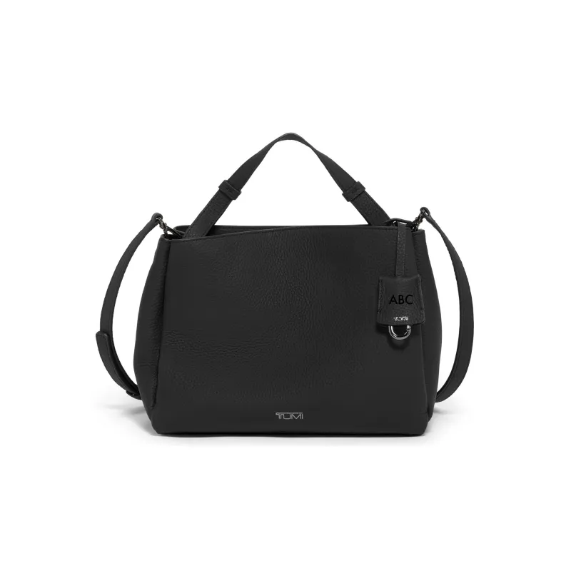 TUMI Leather Tote Bag Shopping Bag Handbag Shoulder Bag Crossbody Bag Medium Size Women's Black-0