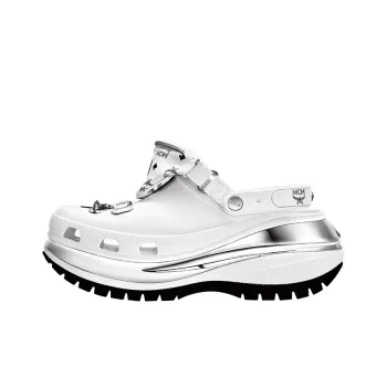 MCM X MCM Mega Crush Clogs 'White Silver'