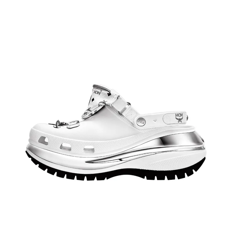 MCM X MCM Mega Crush Clogs 'White Silver'-0