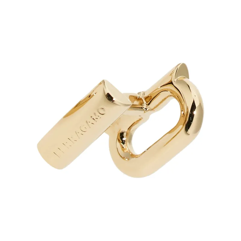 Ferragamo Gancini plaque Logo engraved Cufflinks-2