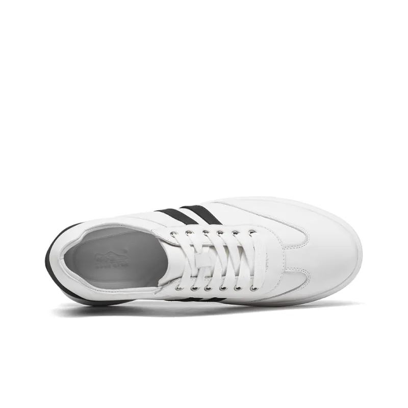 He Jinchang Breathable And Wear resistant Low Top Skateboard Shoes Men's White-6