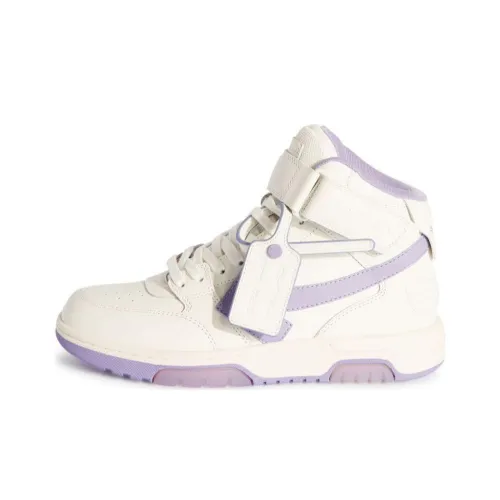 OFF-WHITE Out Of Office Skateboard Shoes Women's Mid-Top White/Purple