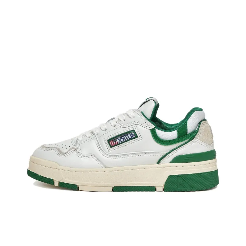 AUTRY Clc Leather Sneakers 'White Green'-0