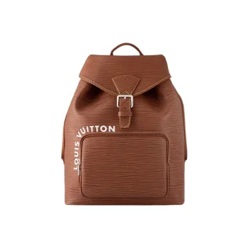 LOUIS VUITTON Montsouris Calfskin Backpack Men's Brown