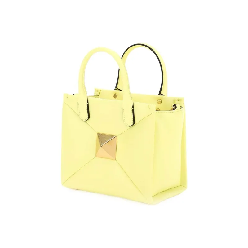 Valentino GARAVANI Leather Shoulder Bag Crossbody Bag Handbag Women's Light Yellow-1