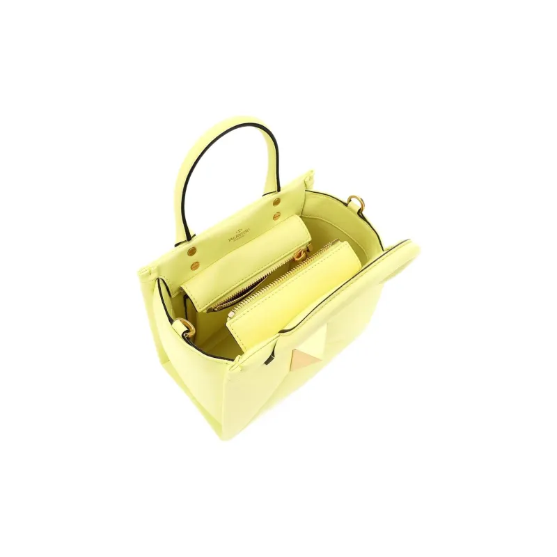 Valentino GARAVANI Leather Shoulder Bag Crossbody Bag Handbag Women's Light Yellow-3