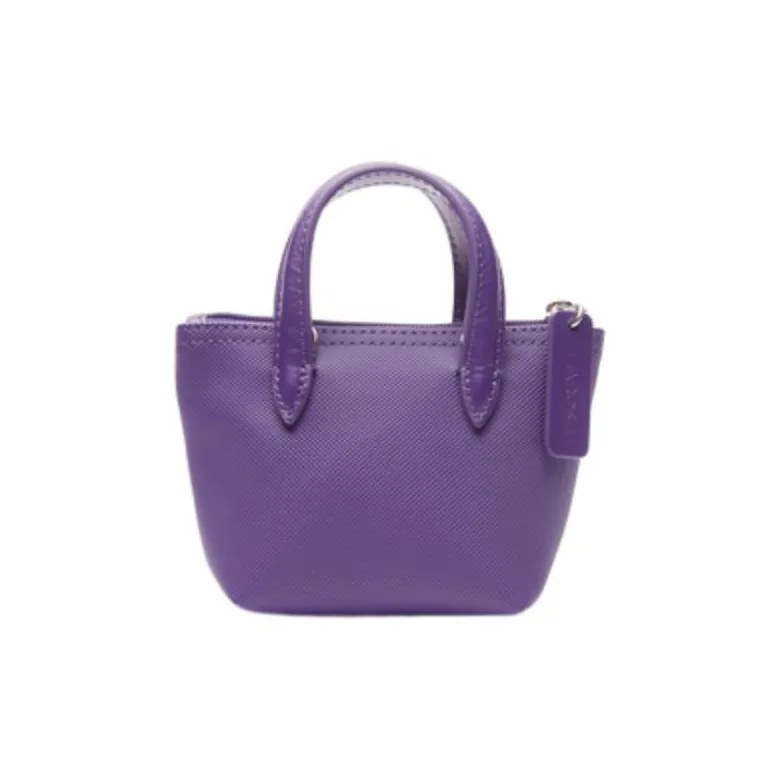 LACOSTE PVC Crocodile Bag Tote Bag Shopping Bag Shoulder Bag Crossbody Bag Women's Purple-3