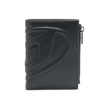 DIESEL Cow Leather Wallet Small Size Women's Black