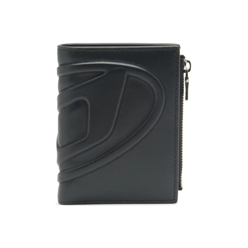 DIESEL Cow Leather Wallet Small Size Women's Black-0
