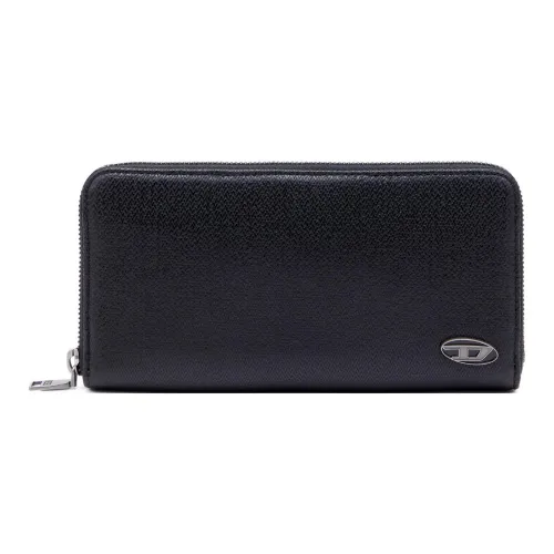 DIESEL Continental Zip L Logo-plaque Leather Wallet