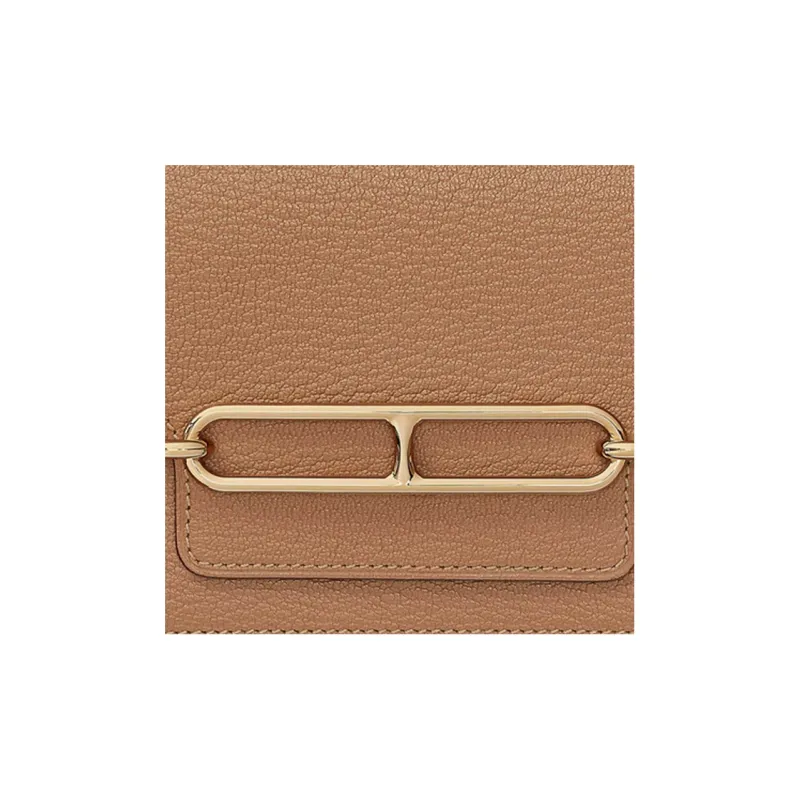 HERMES Roulis Goatskin Pig Nose Fanny Pack Women's Paulownia Color-3