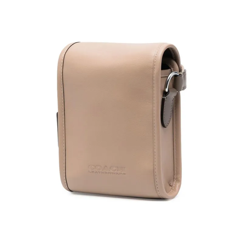 COACH Charter Calfskin Shoulder Bag, Crossbody Bag Mini Men's Brown-3