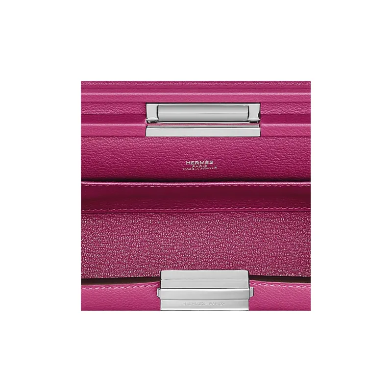 HERMES Clic-H Evercolor Calfskin Shoulder Bag Crossbody Bag Women's Rose Purple-4