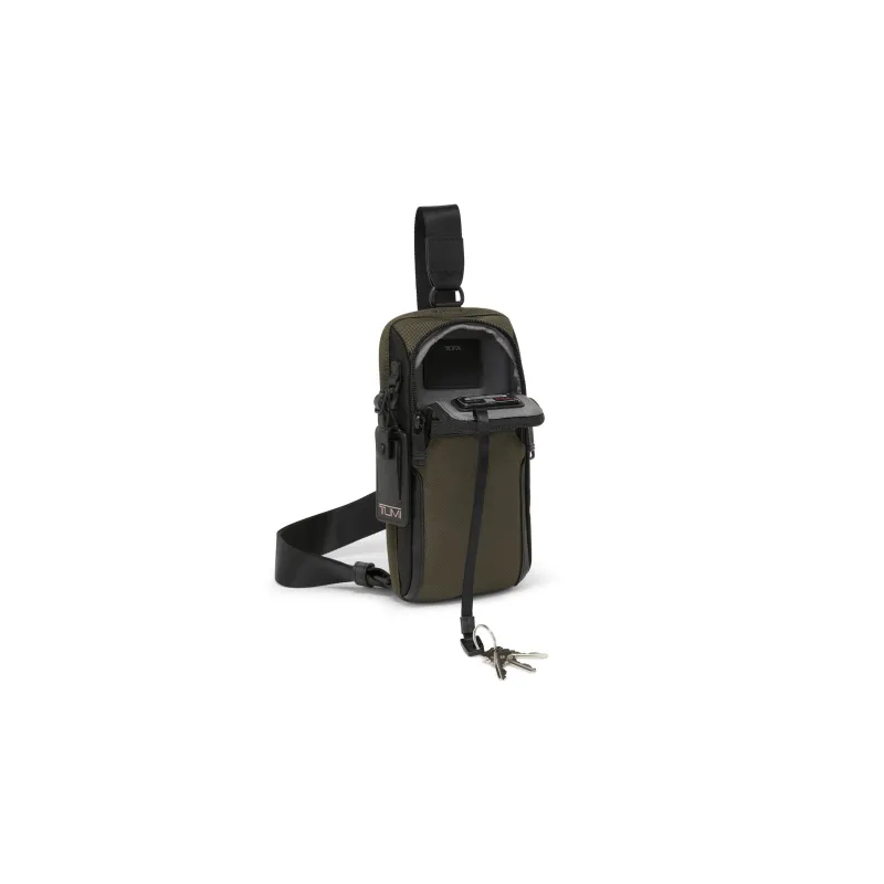 TUMI Nylon Fanny Pack Chest Bag Shoulder Bag Men's Olive Green-3