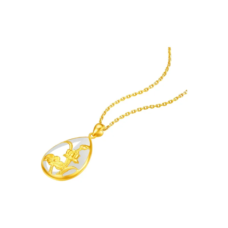 ZHOU LIU FU Hetian Jade Pendants Women's-1