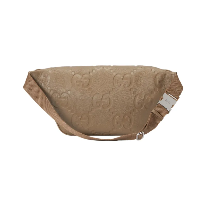 GUCCI Leather Sling Bag, Fanny Pack Regular Men's Taupe-3