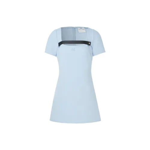 COURREGES Short-Sleeved Dresses Women's Blue