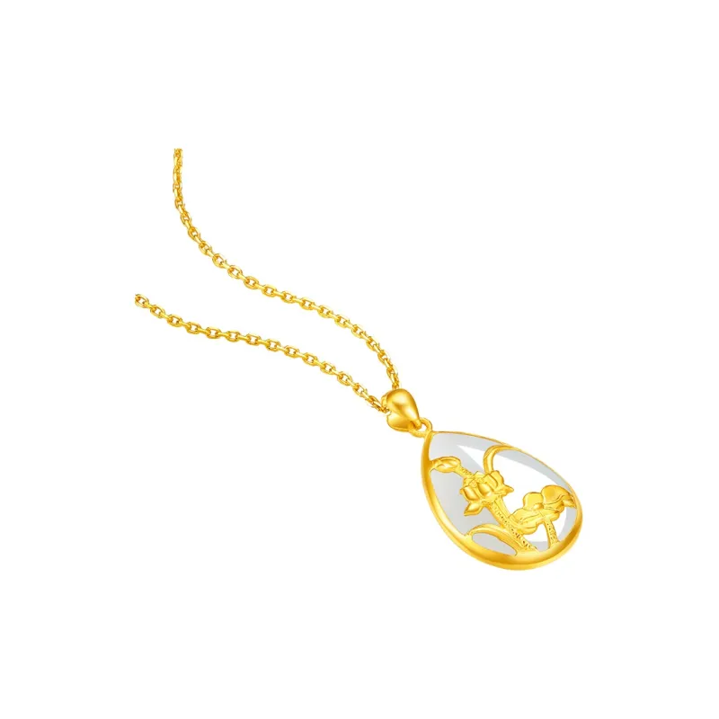 ZHOU LIU FU Hetian Jade Pendants Women's-2