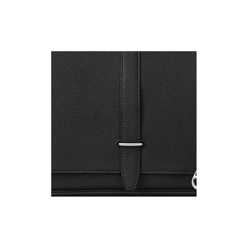 HERMES Steve Light Junior Togo Calfskin Messenger Bag, Shoulder Bag, Crossbody Bag Men's Noir Black-5