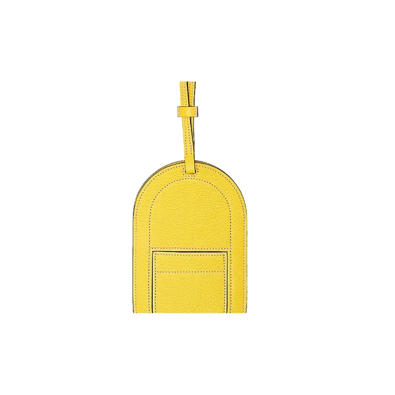 HERMES In The Loop Goatskin Cell Phone Pouch Small Size Women's Naples Yellow-1