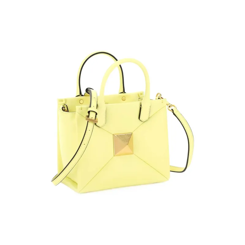 Valentino GARAVANI Leather Shoulder Bag Crossbody Bag Handbag Women's Light Yellow-2