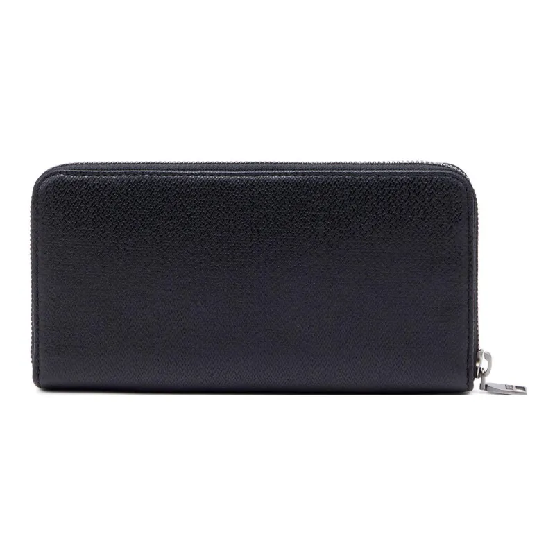 DIESEL Continental Zip L Logo-plaque Leather Wallet-1