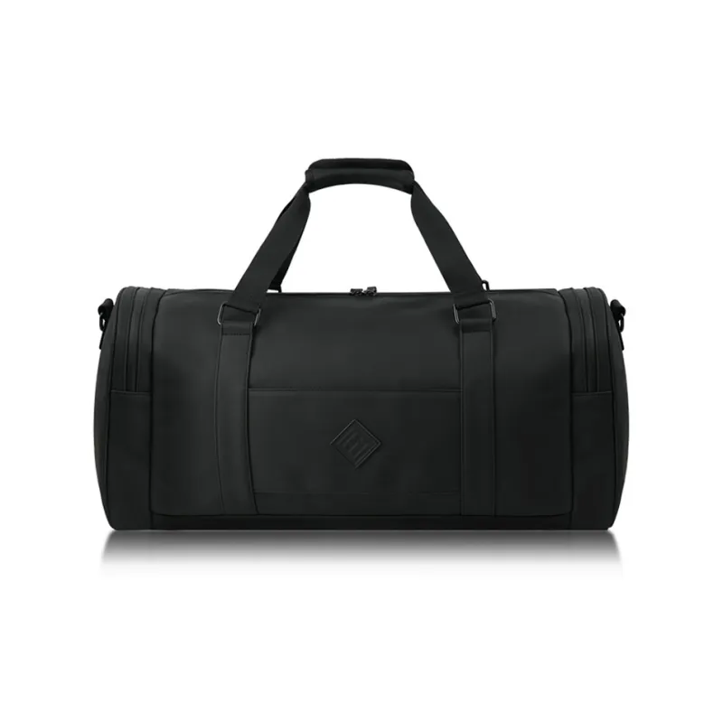 SUBURBIA PU Texture Portable Travel Bag One Shoulder Bag Luggage Bag Gym Bag Large Size Men's Black-3