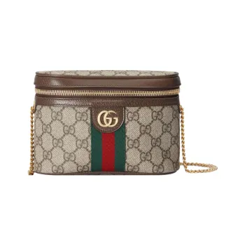 GUCCI Ophidia Supreme Canvas Bag, Handbag, Shoulder Bag, Fanny Pack Women's Ebony