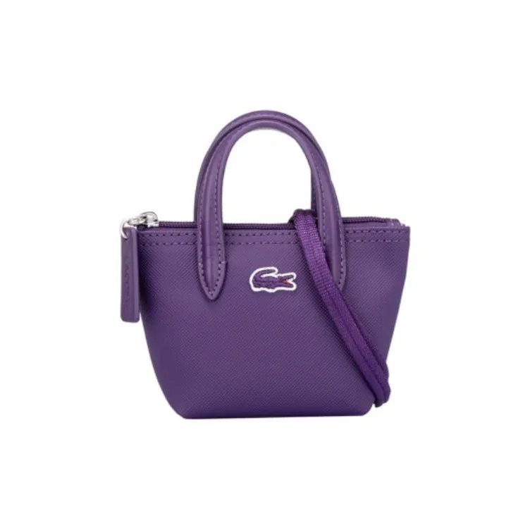 LACOSTE PVC Crocodile Bag Tote Bag Shopping Bag Shoulder Bag Crossbody Bag Women's Purple-1