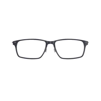 LINDBERG Plate Frame Titanium Rectangular Eyeglass Frames Unisex Silver/Black
