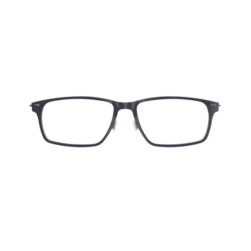 LINDBERG Plate Frame Titanium Rectangular Eyeglass Frames Unisex Silver/Black-0