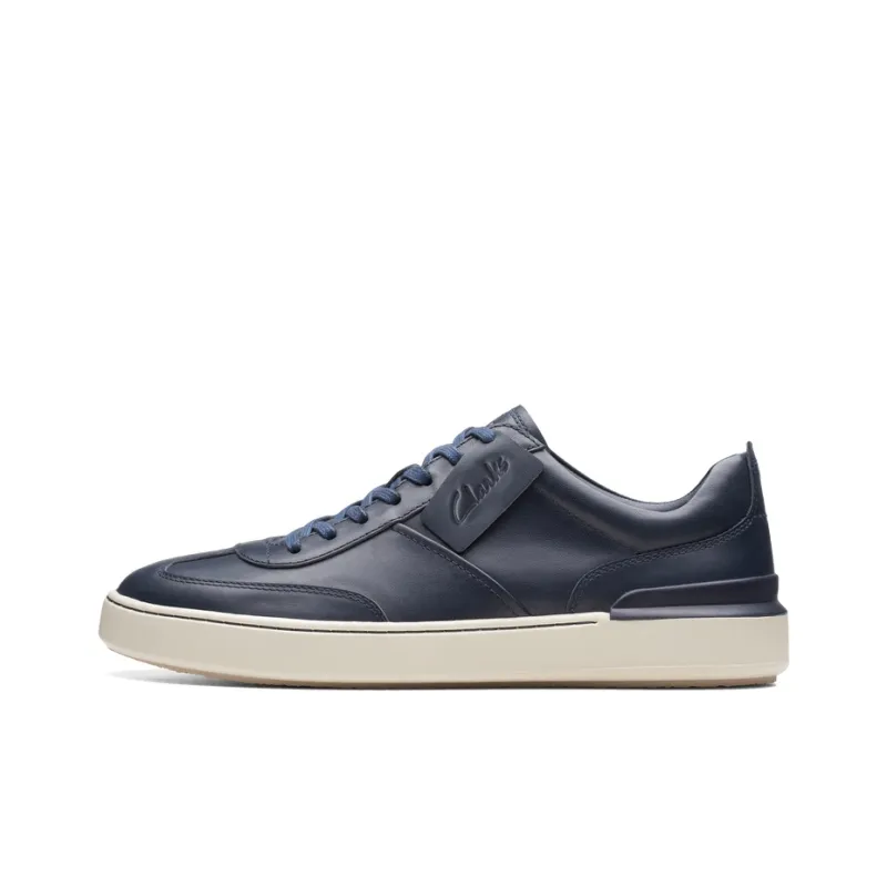 Clarks Low Top Skateboard Shoes Men's Marine Blue-0