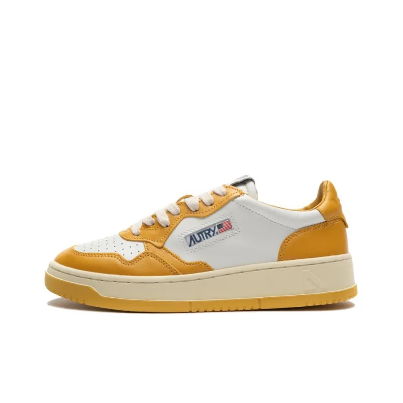 AUTRY Medalist Low Bicolor 'White Yellow' Women's-0